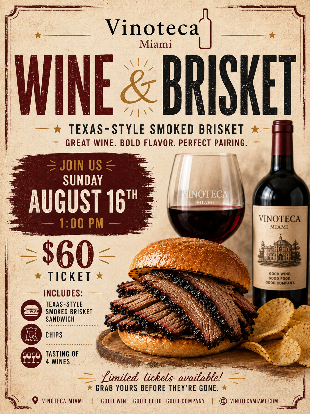 Brisket & Wine