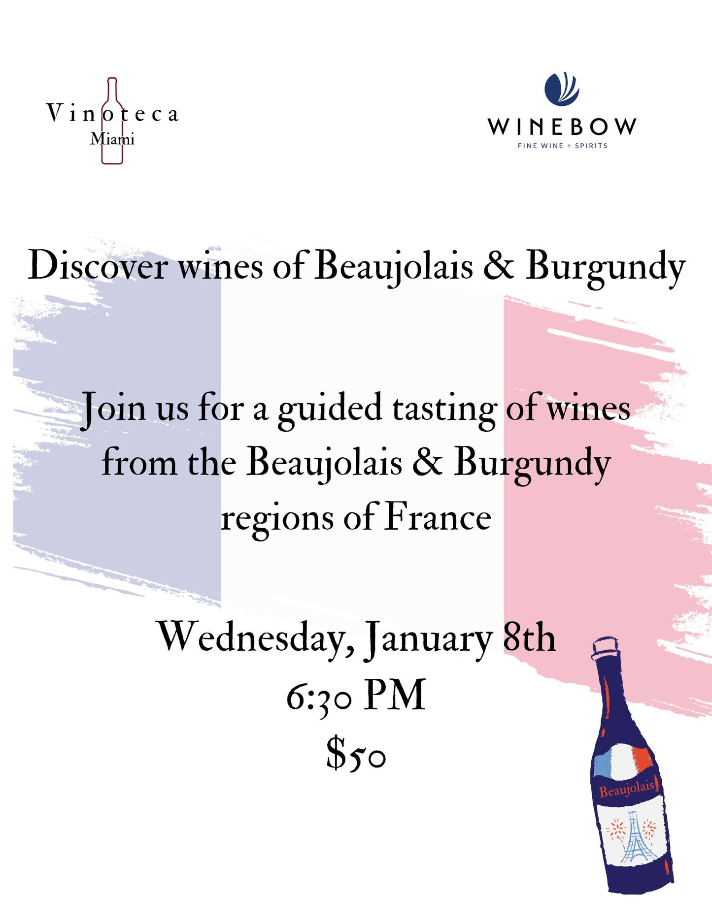 Guided Wine Tasting: Beaujolais & Burgundy