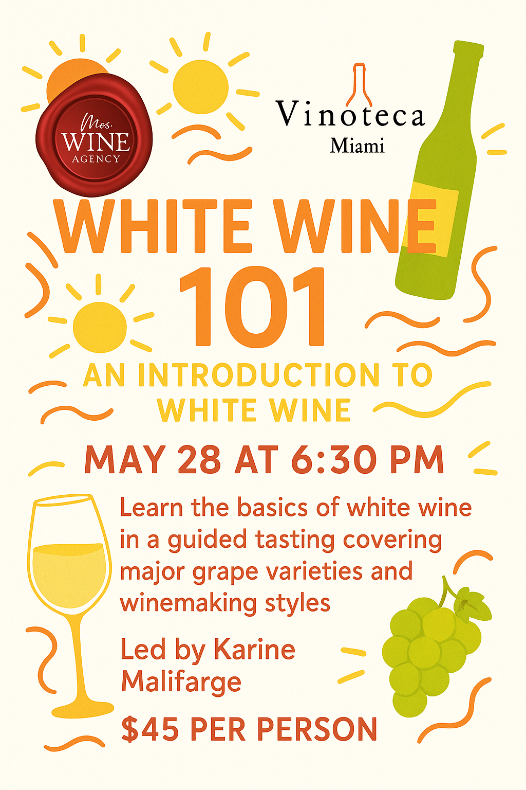 Guided Wine Tasting - Wine 101: White Wine