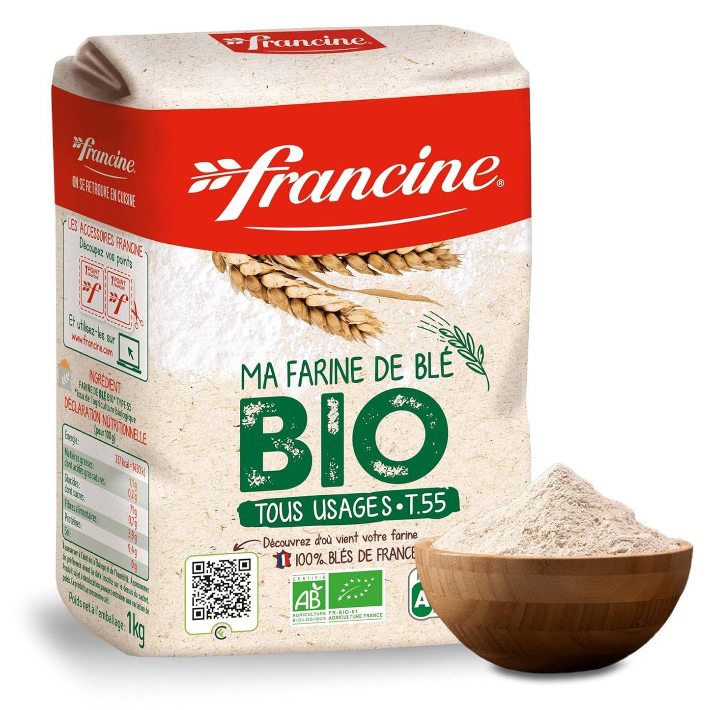 French All Purpose Organic T.55 Wheat Flour - 2.2 lbs